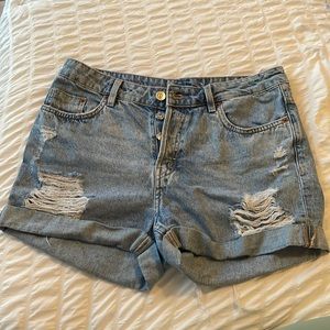 Distressed Jean Shorts